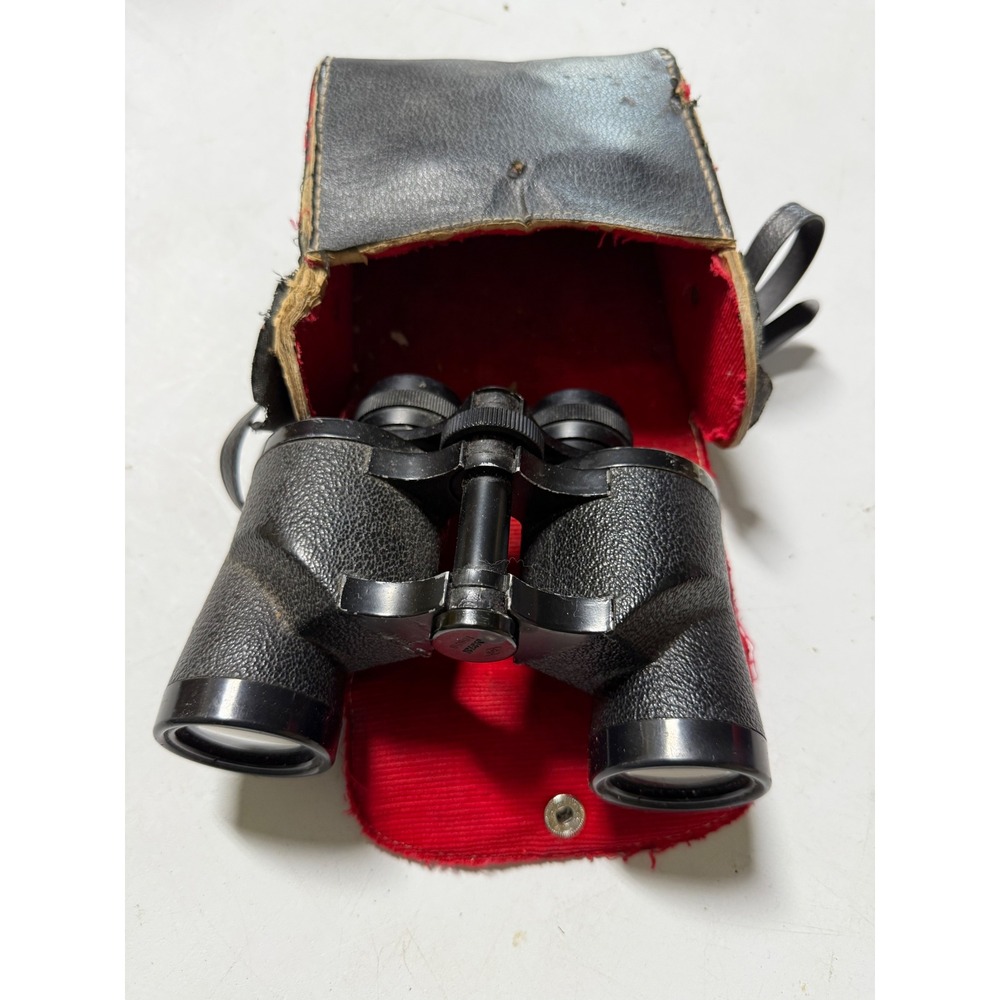 Vintage Optex 7x35 SPI Special Wide Angle Binoculars Japan with Leather Case